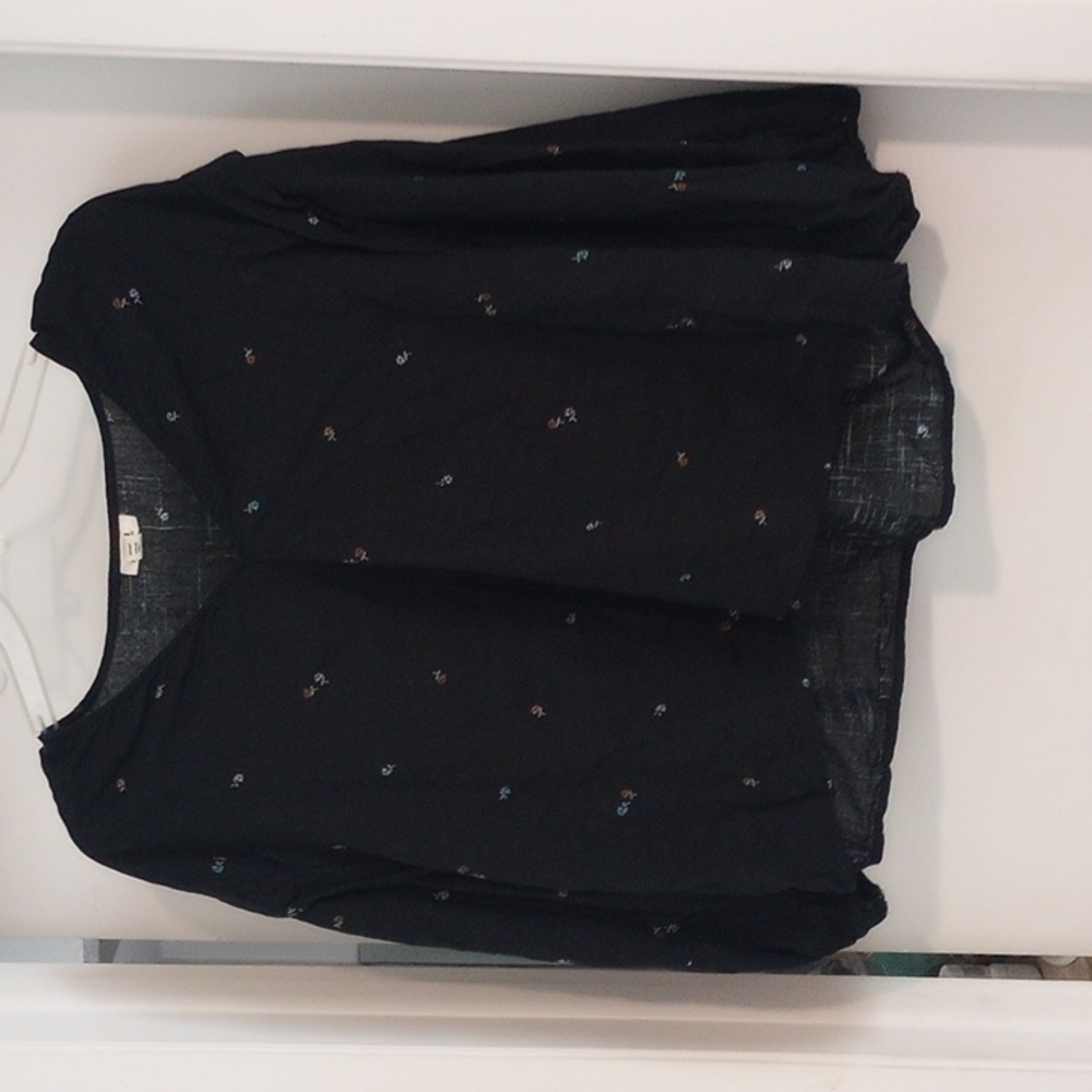 Black Embroidered Blouse